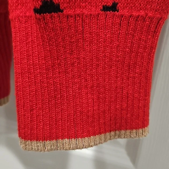 Charter Club Red Leopard Print Sweater - Picture 6 of 12
